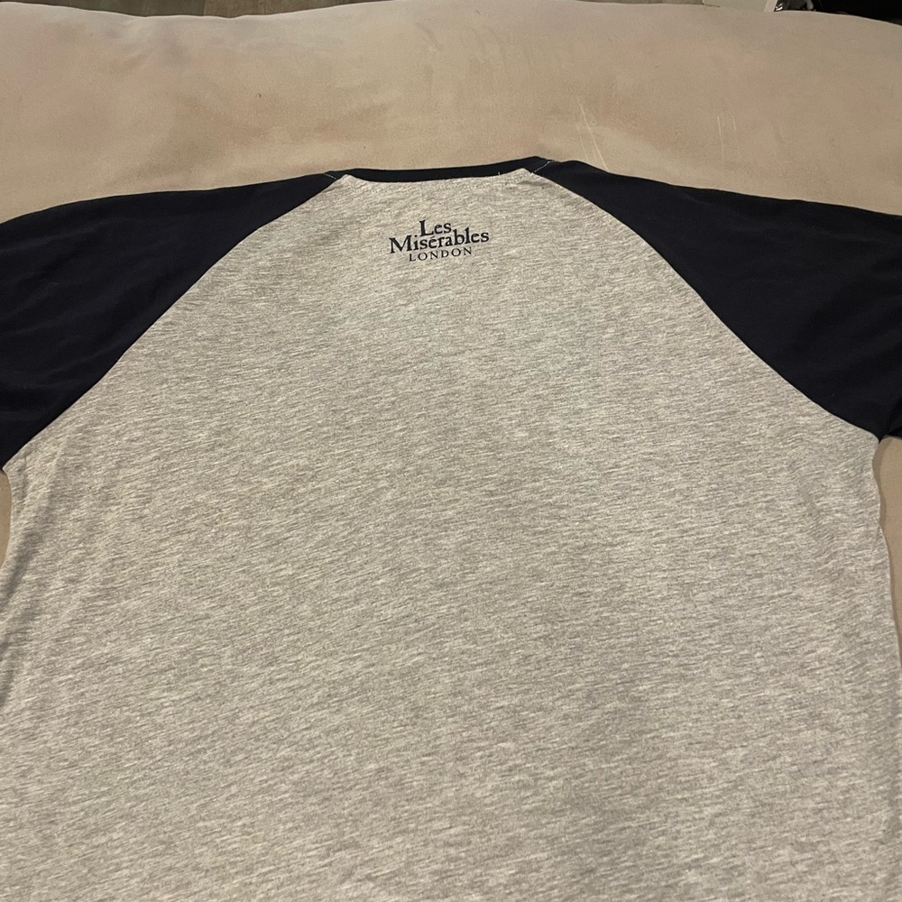 Navy and gray long sleeve shirt Les Miserables Men Large— never worn.London show